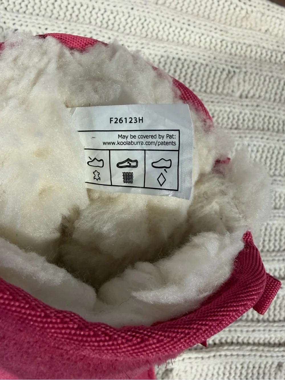 Koolaburra youth  Pink Suede Shearling Lined Boots size 10